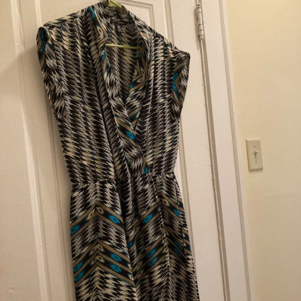 Aqua Branded Multicolored Dress Size L